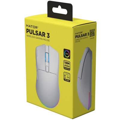 Беспроводная мышь Hator Pulsar 3 Wireless White (HTM631) Беспроводная мышь Hator Pulsar 3 Wireless White (HTM631)