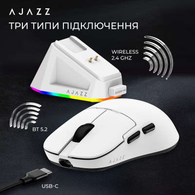 Беспроводная мышь Ajazz AJ159P MC White (AJ159P-MC-W) Беспроводная мышь Ajazz AJ159P MC White (AJ159P-MC-W)