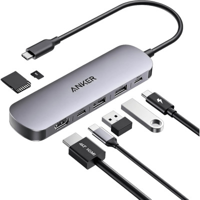Концентратор Anker USB-C Hub 7-in-1 Black (A83D2HA1) Концентратор Anker USB-C Hub 7-in-1 Black (A83D2HA1)