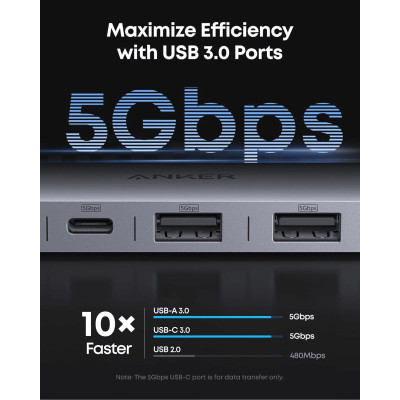 Концентратор Anker USB-C Hub 7-in-1 Black (A83D2HA1) Концентратор Anker USB-C Hub 7-in-1 Black (A83D2HA1)