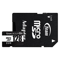 Карта памяти MicroSDHC 128GB UHS-I Class 10 Team Black + SD-адаптер (TUSDX128GCL10U03)