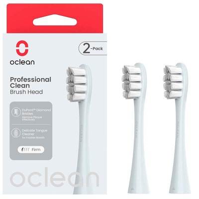 Насадка для зубной электрической щетки Oclean P1C9 Brush Head Silver 2шт (6970810554038)