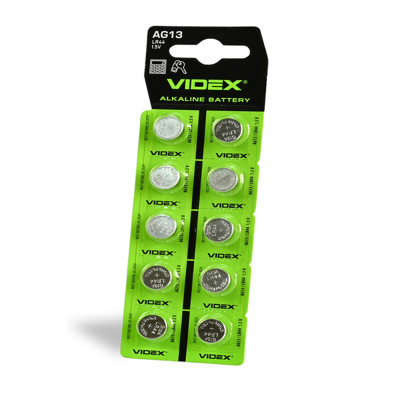 Батарейка Videx Alkaline AG13/LR44 BL 10 шт. Батарейка Videx Alkaline AG13/LR44 BL 10 шт.