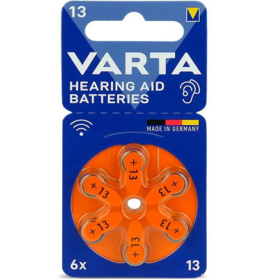 Батарейка Varta 13 PR48 BL 6 шт. (для слухових апаратів) Батарейка Varta 13 PR48 BL 6 шт. (для слухових апаратів)