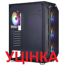 Корпус 1stPlayer X6-4F1 Black 600W (X6-BK-4F1-PS-600FK-EU)