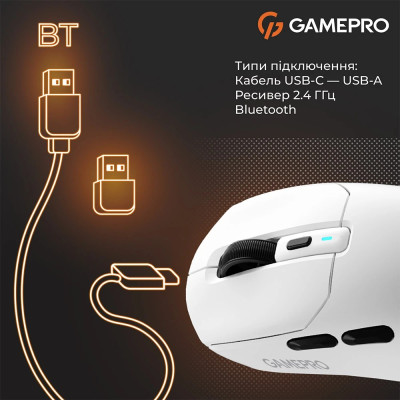 Беспроводная мышь GamePro Genesis Airmaster White (GM167W) Беспроводная мышь GamePro Genesis Airmaster White (GM167W)