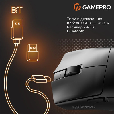 Беспроводная мышь GamePro Genesis Wizard Black (GM160B) Беспроводная мышь GamePro Genesis Wizard Black (GM160B)