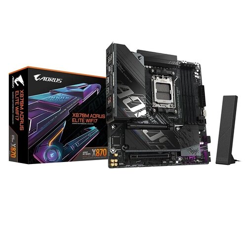 Материнська плата Gigabyte X870M Aorus Elite WiFi7 Socket AM5