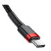 Кабель Baseus Cafule USB-C-USB-C, PD2.0 60W 1м Black/Red (CATKLF-G91) Кабель Baseus Cafule USB-C-USB-C, PD2.0 60W 1м Black/Red (CATKLF-G91)