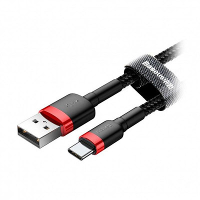 Кабель Baseus Cafule Series USB-USB-C, 1м Red/Black (CATKLF-B91) Кабель Baseus Cafule Series USB-USB-C, 1м Red/Black (CATKLF-B91)