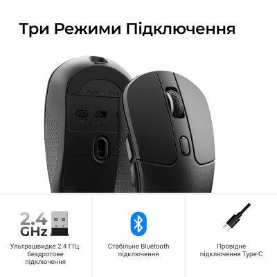 Беспроводная мышь Keychron M3 WL Black (M3-A23)