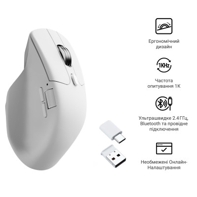 Беспроводная мышь Keychron M6S WL White (M6S-B72)