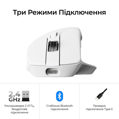 Беспроводная мышь Keychron M6S WL White (M6S-B72)
