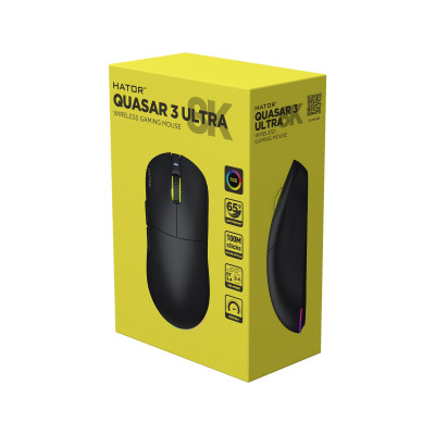 Беспроводная мышь Hator Quasar 3 Ultra 8K Wireless Black Edition (HTM772)