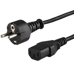 Кабель питания Dell CEE 7/7-IEC C13, 3*0.75 мм, 1.8м Black (078390)