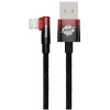 Кабель Baseus MVP 2 USB - Lightning (M/M), 2.4A, 2 м Black/Red (CAVP000120)