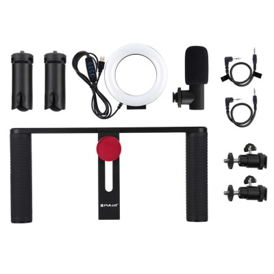 Комплект блогера Puluz PKT3028 4в1 (кольцевое свето, штативное крепление, держатель для телефона, микрофон) Комплект блогера Puluz PKT3028 4в1 (кольцевое свето, штативное крепление, держатель для телефона, микрофон)