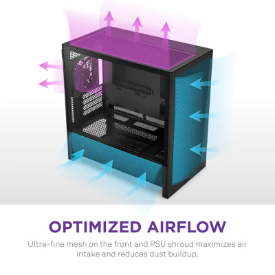 Корпус NZXT H3 Flow Black без БЖ (CC-H31FB-01) Корпус NZXT H3 Flow Black без БЖ (CC-H31FB-01)