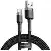 Кабель Baseus Cafule USB-USB-C, 3A, 0.5м Black/Grey (CATKLF-AG1)