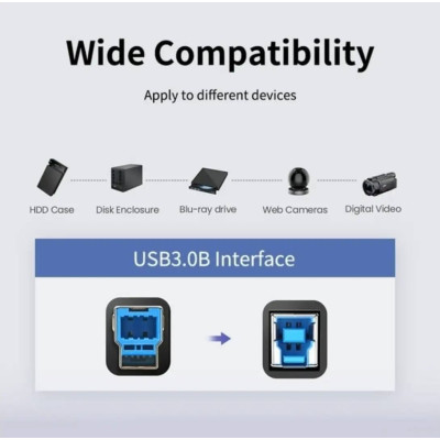 Кабель для принтера Cabletime USB - USB Type-B (M/M), 2 м, Black (CA12L) Кабель для принтера Cabletime USB - USB Type-B (M/M), 2 м, Black (CA12L)