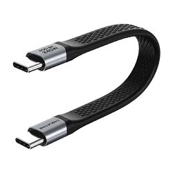 Кабель Cabletime USB Type-C - USB Type-C (M/M) PD 240W, 0.15 м, Black (CU45B)