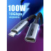 Кабель Cabletime USB Type-C - USB Type-C (M/F) PD 100W, 0.5 м, White (CU21E) Кабель Cabletime USB Type-C - USB Type-C (M/F) PD 100W, 0.5 м, White (CU21E)