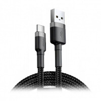 Кабель Baseus Cafule USB-USB-C, 1м Grey/Black (CATKLF-BG1) Кабель Baseus Cafule USB-USB-C, 1м Grey/Black (CATKLF-BG1)
