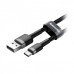 Кабель Baseus Cafule USB-USB-C, 1м Grey/Black (CATKLF-BG1) Кабель Baseus Cafule USB-USB-C, 1м Grey/Black (CATKLF-BG1)