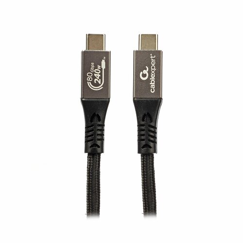 Кабель Cablexpert USB Type-C - USB Type-C (M/M), 240 Вт, 1 м, черный (CCBP-USB4.2-CMCM240-1M)