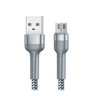 Кабель Remax Jany Series USB - micro USB, 1m Silver (RC-124m)