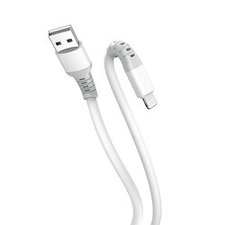 Кабель ColorWay USB - Lightning (M/M), liquid silicone, 3А, 1 м, White (CW-CBUL093-WT)