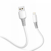 Кабель ColorWay USB - Lightning (M/M), жидкий силикон, 3А, 1 м, Белый (CW-CBUL093-WT)