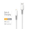 Кабель ColorWay USB - Lightning (M/M), жидкий силикон, 3А, 1 м, Белый (CW-CBUL093-WT)