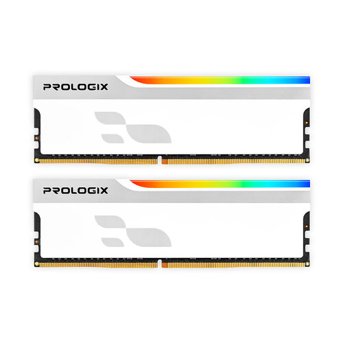 Модуль пам`ятi DDR4 2x16GB/3600 Prologix Onyx White RGB (PRO32GB3600YWR4K)