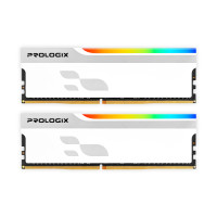 Модуль пам`ятi DDR4 2x8GB/3600 Prologix Onyx White RGB (PRO16GB3600YWR4K)