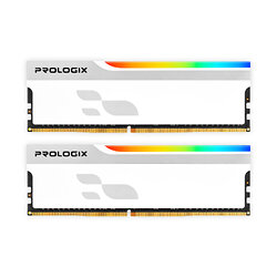 Модуль пам`ятi DDR5 2x16GB/5600 Prologix Onyx White RGB (PRO32GB5600YWR5K)