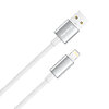 Кабель ColorWay USB - Lightning (M/M), zinc alloy braided, 3А, 2 м, White (CW-CBUL099-WT)