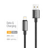 Кабель ColorWay USB - Lightning (M/M), цинковый сплав, 3А, 2 м, Черный (CW-CBUL099-BK)