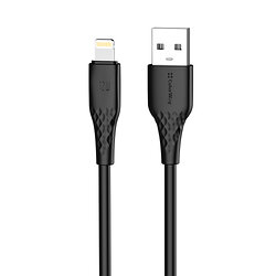 Кабель ColorWay USB - Lightning (M/M), текстурированный PVC, 3А, 1 м, Черный (CW-CBUL094-BK)