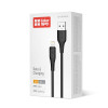 Кабель ColorWay USB - Lightning (M/M), текстурированный PVC, 3А, 2 м, Черный (CW-CBUL095-BK)