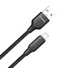 Кабель ColorWay USB - Lightning (M/M), TPE embossed, 3А, 2 м, Black (CW-CBUL102-BK)