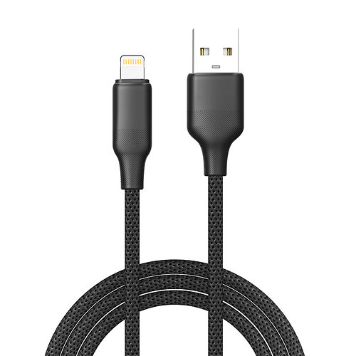 Кабель ColorWay USB - Lightning (M/M), TPE embossed, 3А, 1 м, Black (CW-CBUL101-BK)