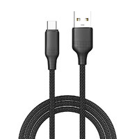 Кабель ColorWay USB - USB Type-C (M/M), TPE embossed, 3А, 1 м, Black (CW-CBUC101-BK)