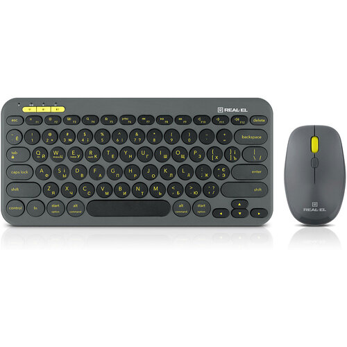 Комплект (клавиатура, мышь) беспроводной REAL-EL Kit-635W Black