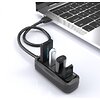 Концентратор Vention USB Hub 4-Port 2.0 Black, 0.15 m (VAS-J43)