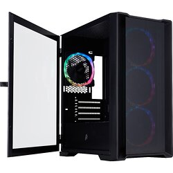 Корпус 1stPlayer T4-G-BK-4FS7 Black