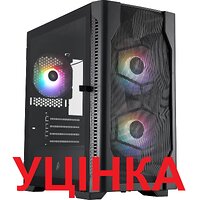 Корпус 1stPlayer D4-M-BK-2F1P-1F1 Black