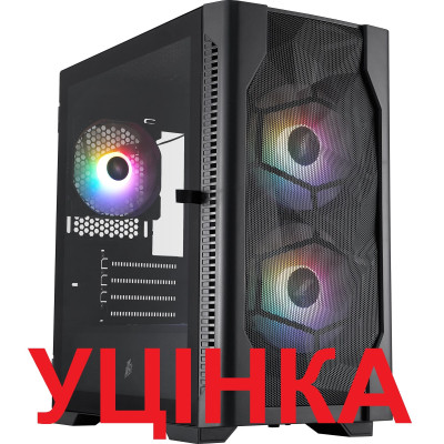Корпус 1stPlayer D4-M-BK-2F1P-1F1 Black