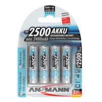Аккумуляторы Ansmann AA\/HR06 NI-MH 2500 mAh BL 4 шт Аккумуляторы Ansmann AA\/HR06 NI-MH 2500 mAh BL 4 шт