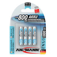 Аккумуляторы Ansmann AAA\/HR03 NI-MH 800 mAh BL 4 шт Аккумуляторы Ansmann AAA\/HR03 NI-MH 800 mAh BL 4 шт